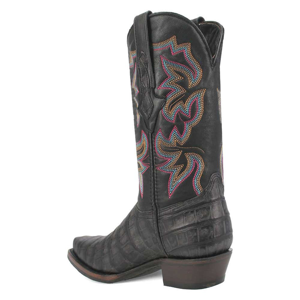 Dingo Black Gator Print Snip Toe Cowboy Boot