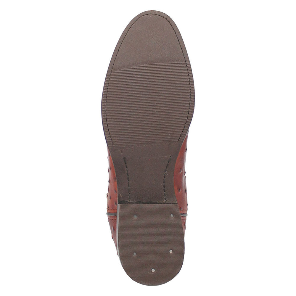 Dingo Brown Lizard Print Leather Boots