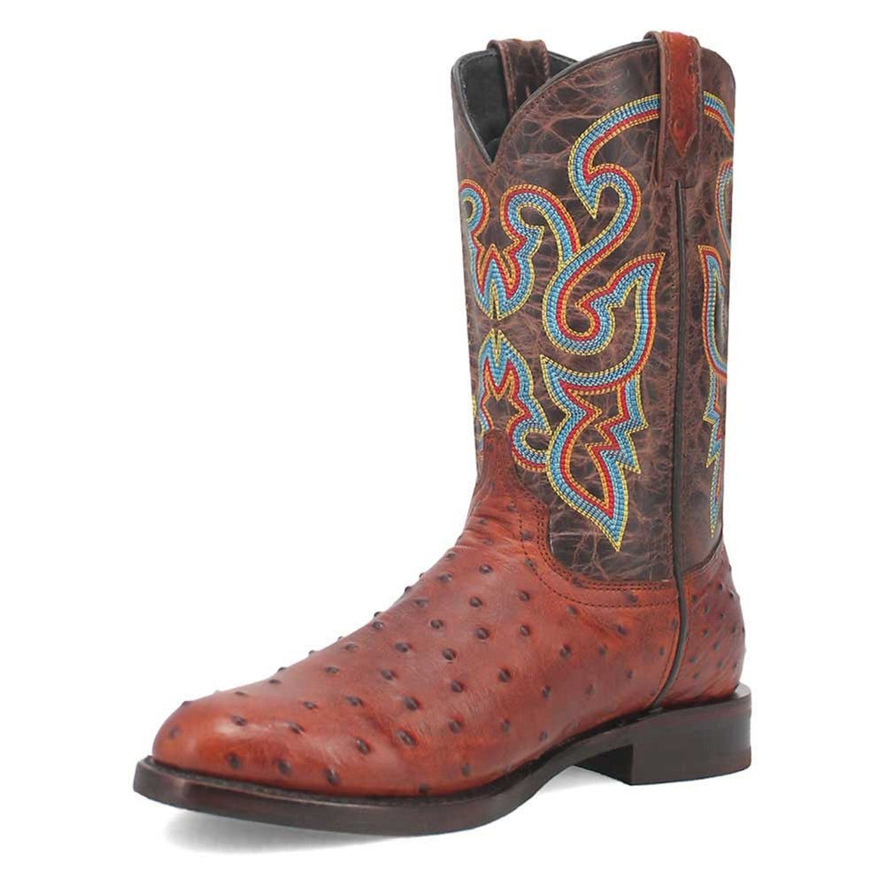 Dingo Brown Lizard Print Leather Boots
