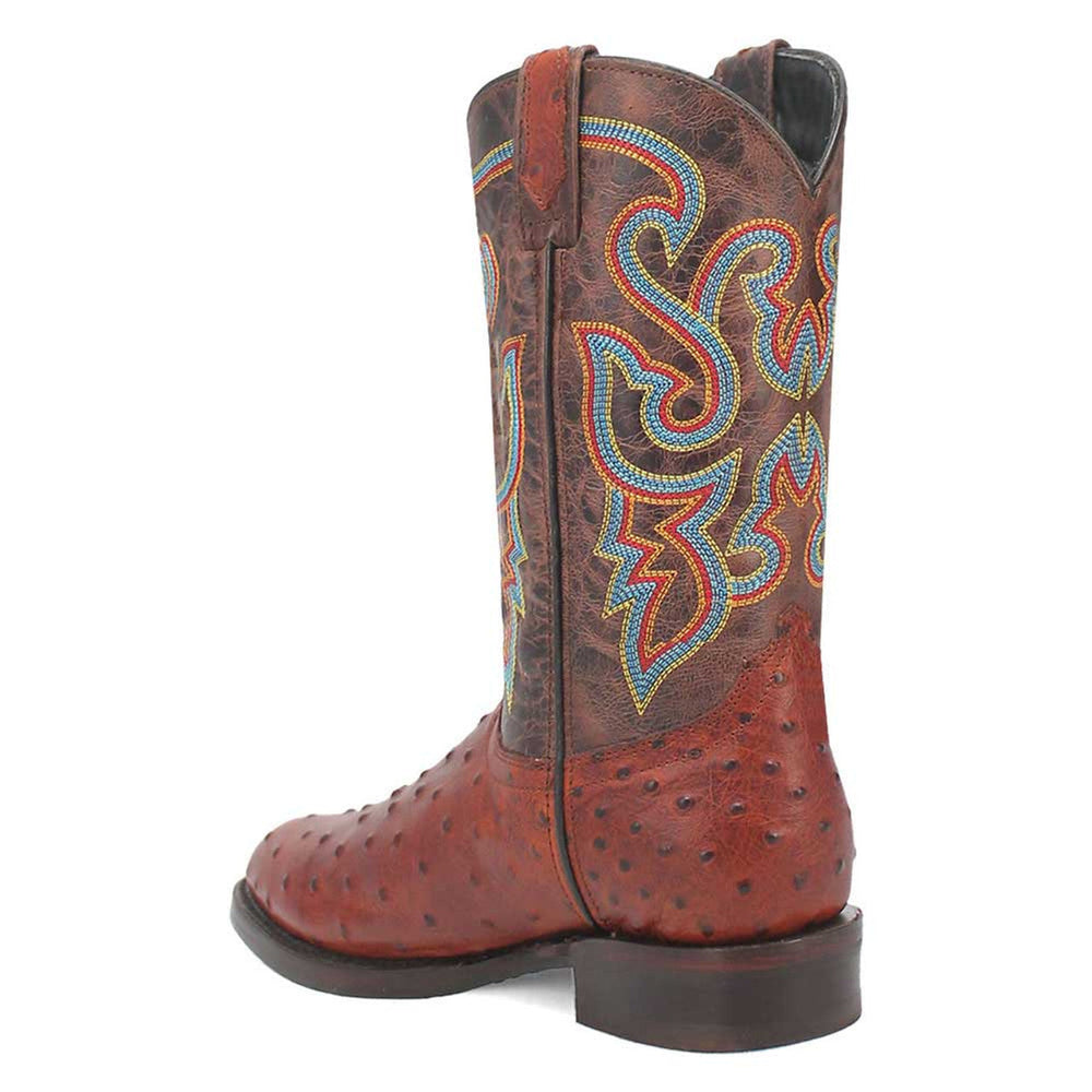 Dingo Brown Lizard Print Leather Boots