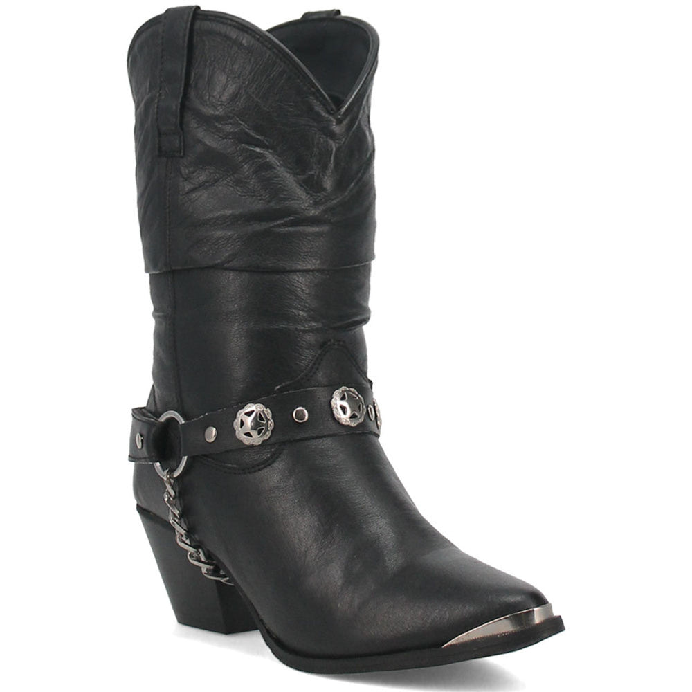 Dingo Olivia Black Pigskin Women Leather Boots