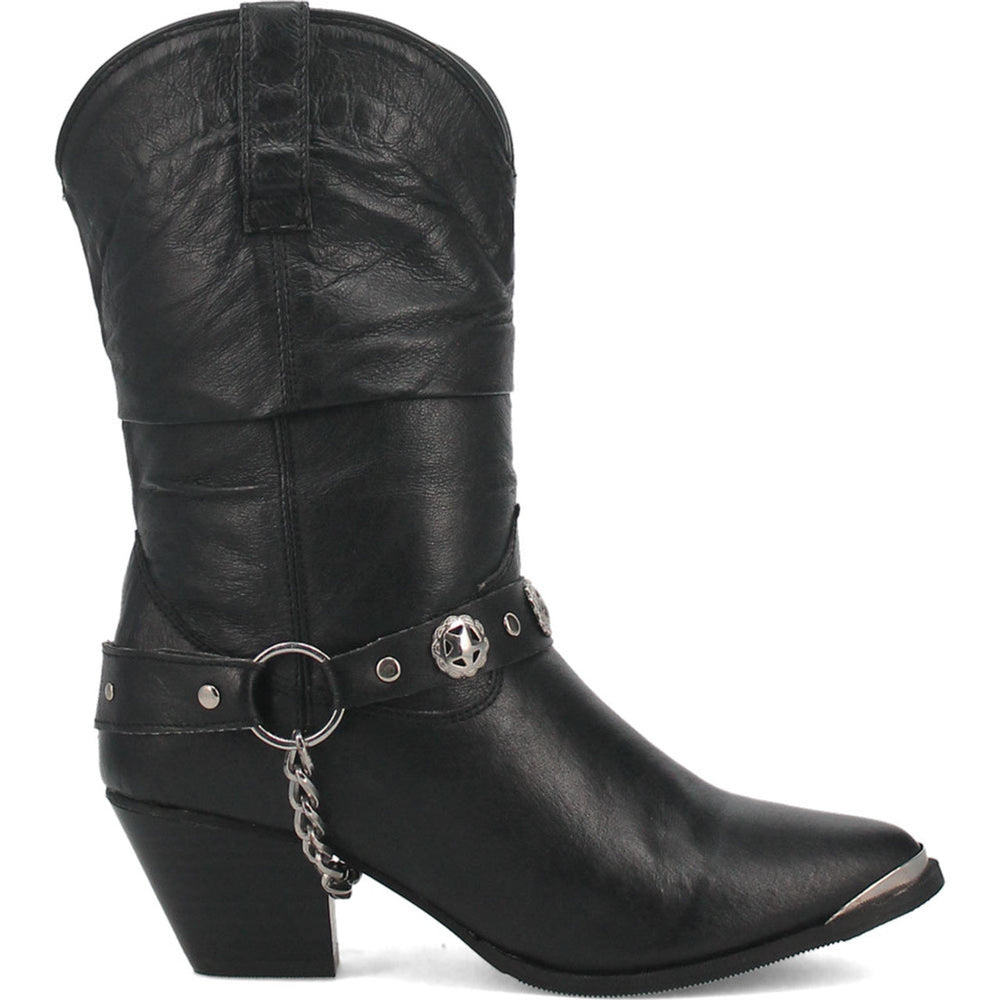 Dingo Olivia Black Pigskin Women Leather Boots