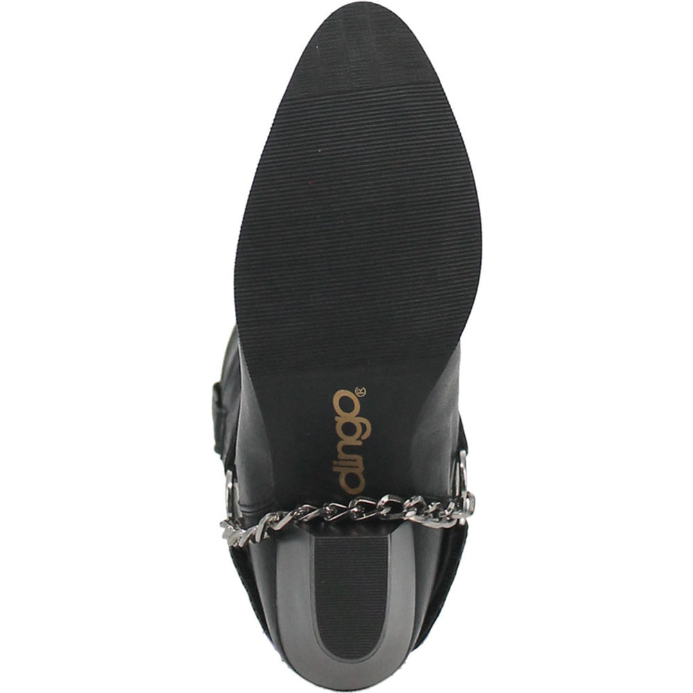 Dingo Olivia Black Pigskin Women Leather Boots