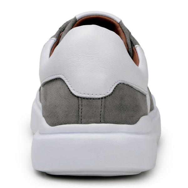Belvedere Olivier Gray/White Ostrich Leather Luxury Shoe