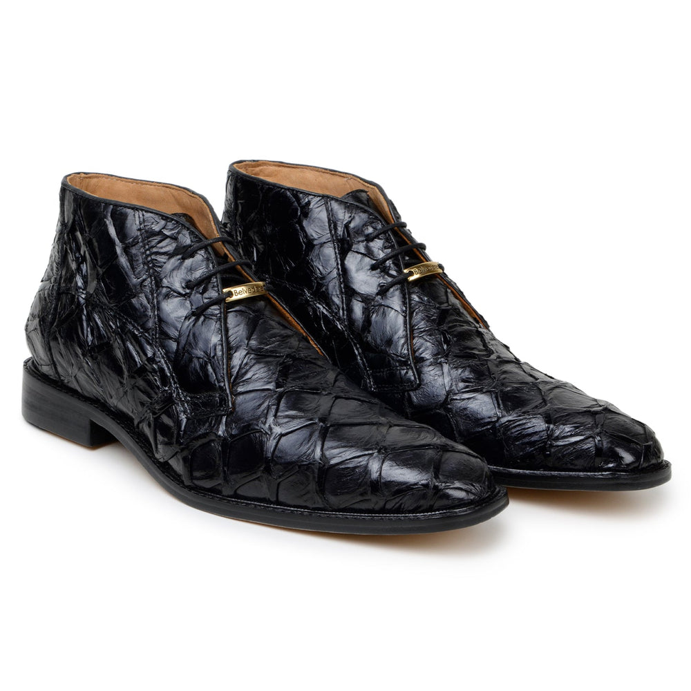 Belvedere Ciro Black Alligator Luxury Dress Shoe