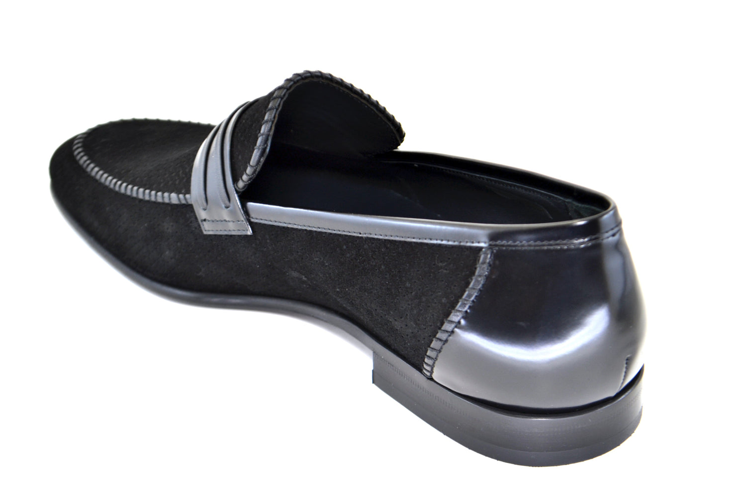 C130-3417HS- Perforated Suede- Black