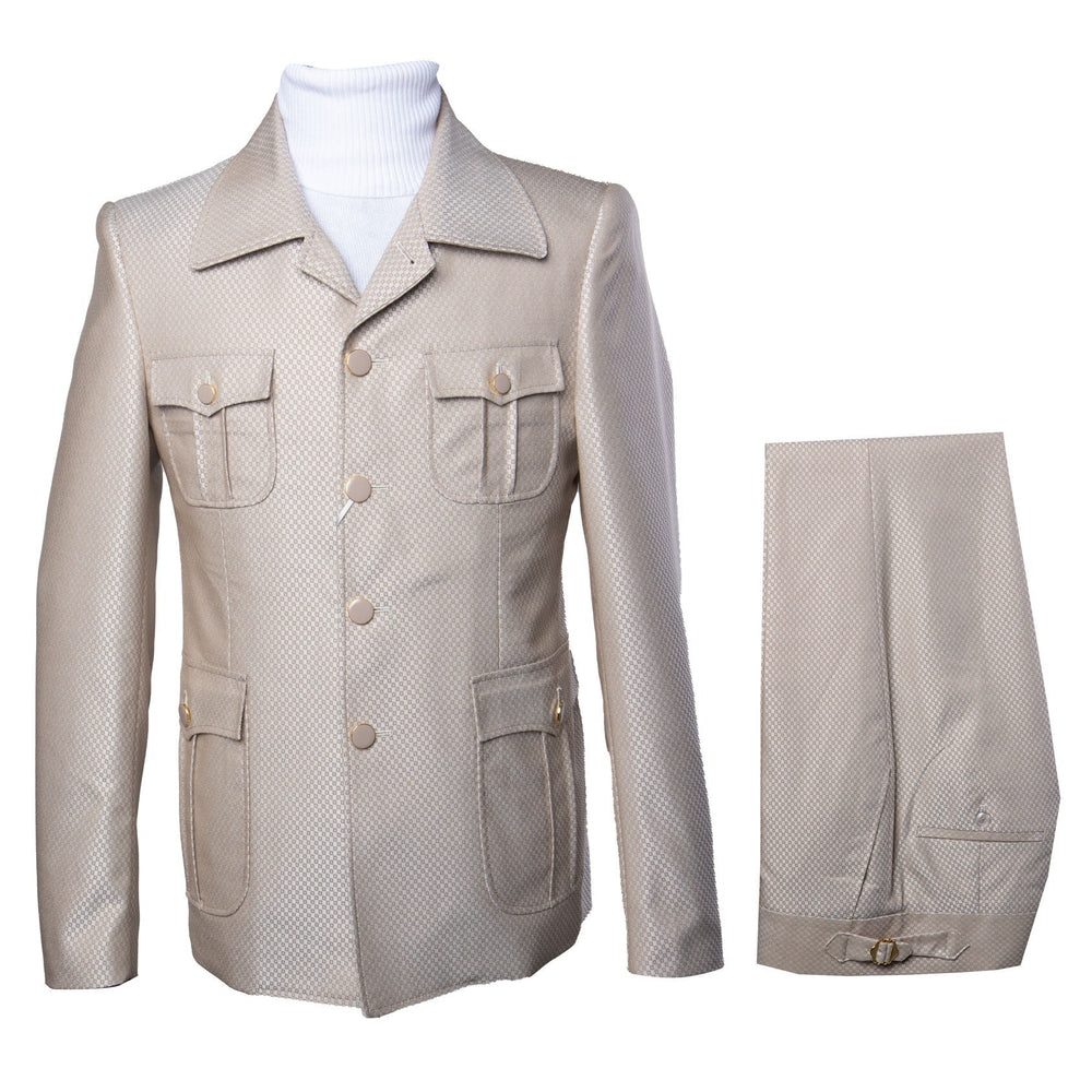 Rossi Man DUKE RM1766 Slim Fit 3-Piece Suit for Men – Modern Cream Off-White Formalwear