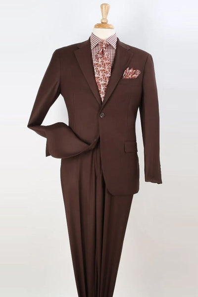 Apollo King Light Brown Wool Feel Two-Button Modern Fit Suit