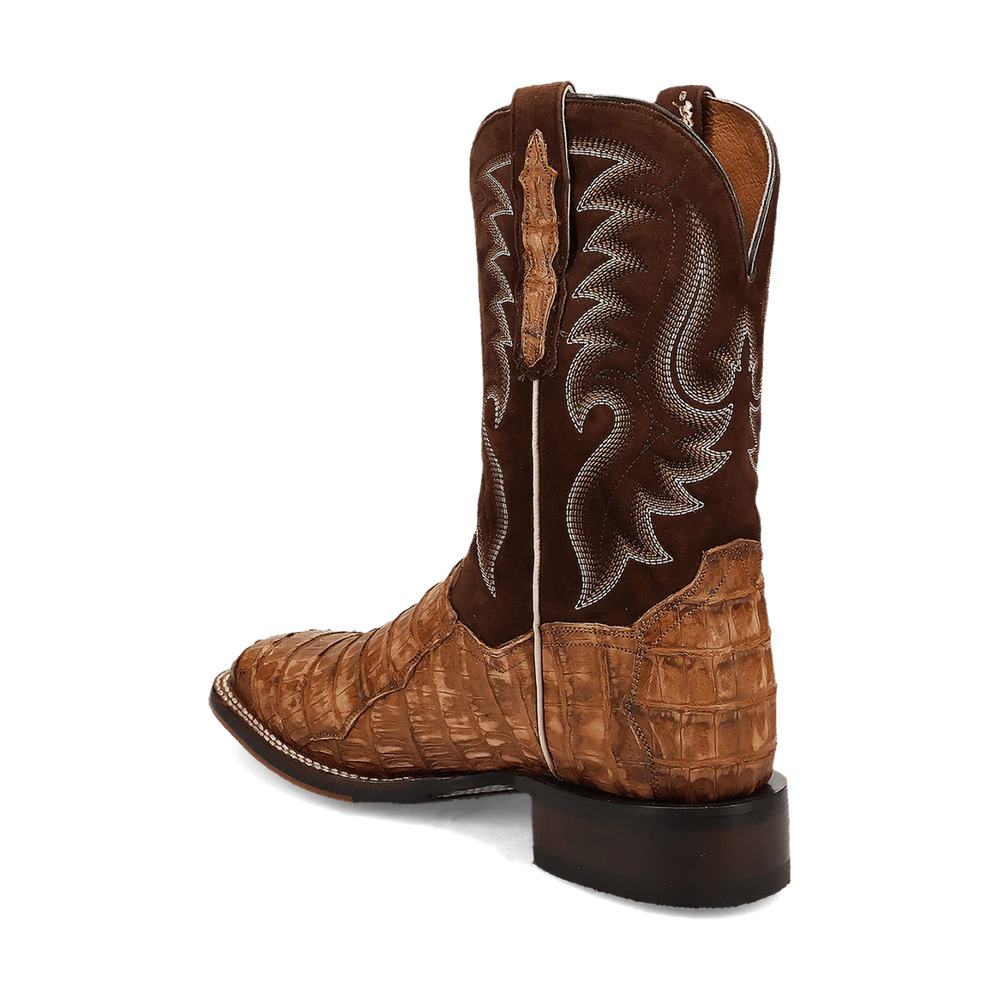 Dan Post Men’s Leon Brass/Brown Caiman Leather Western Boots