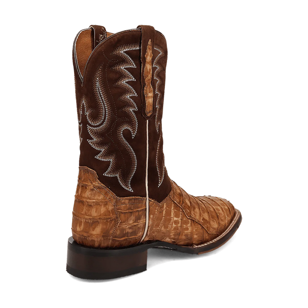 Dan Post Men’s Leon Brass/Brown Caiman Leather Western Boots