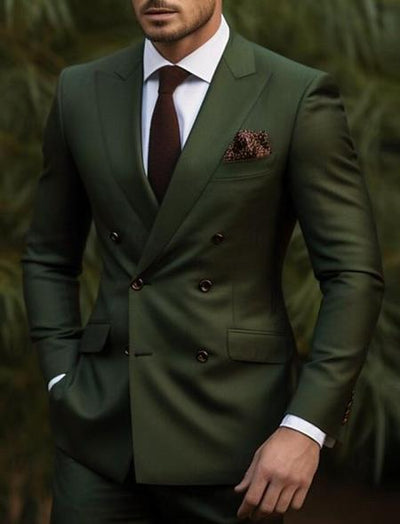 Green Slim Fit Suit