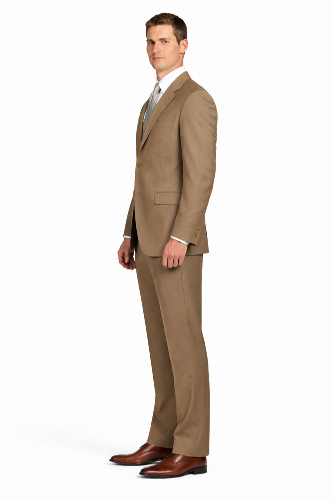 Designer Men's Taupe 2-Button Suit