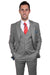 Men's Medium Grey Suit Three Piece Set by Stacy Adams - Wedding - Prom