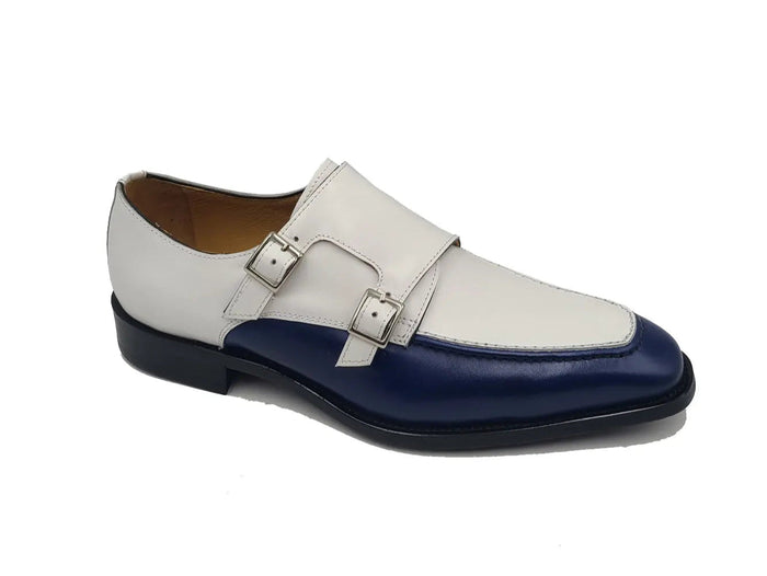 Carrucci Double Monk Strap Two Tone Loafer