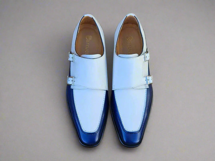 Carrucci Double Monk Strap Two Tone Loafer