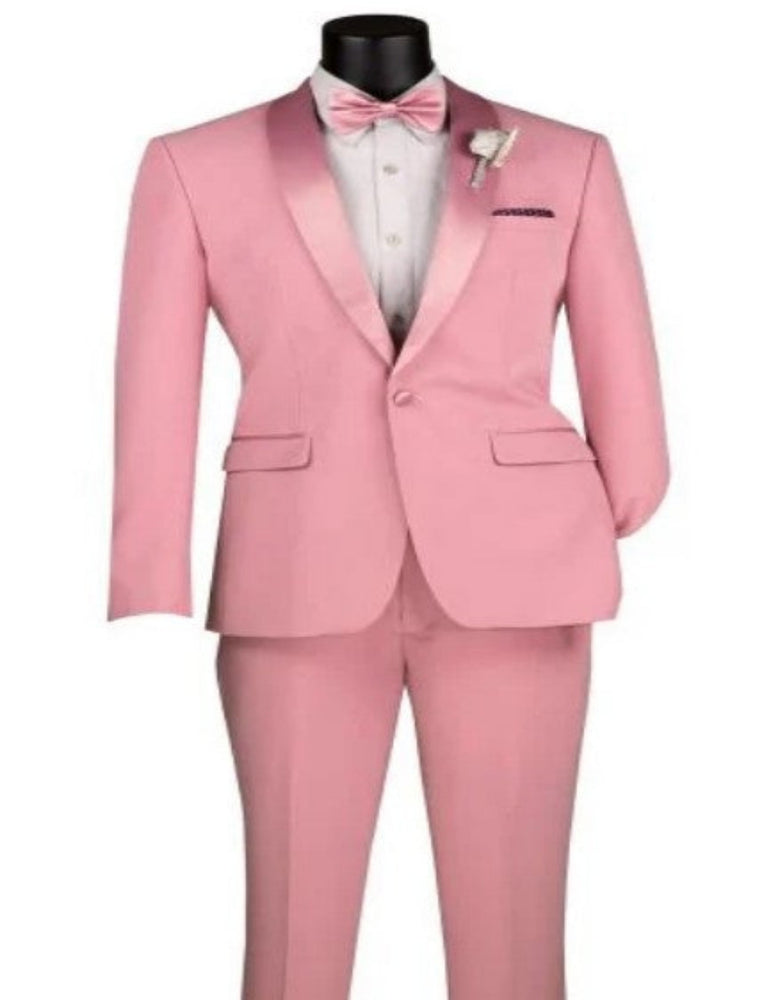 Mens Two Piece Shawl Lapel Slim Fit Tuxedo