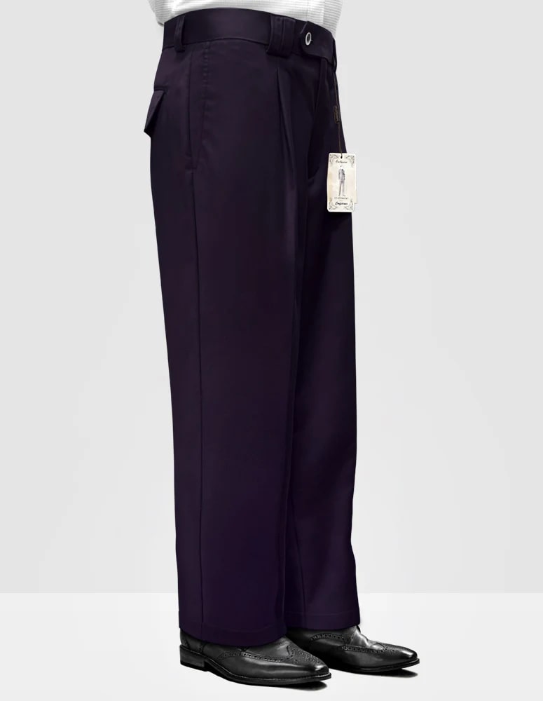Women's Wide Leg Pants High Waisted Palazzo Trousers Eggplant Purple