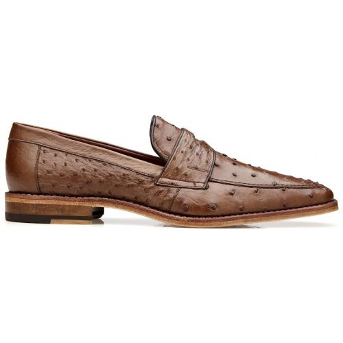 Belvedere Ostrich Quill Belt- Tabac Brown