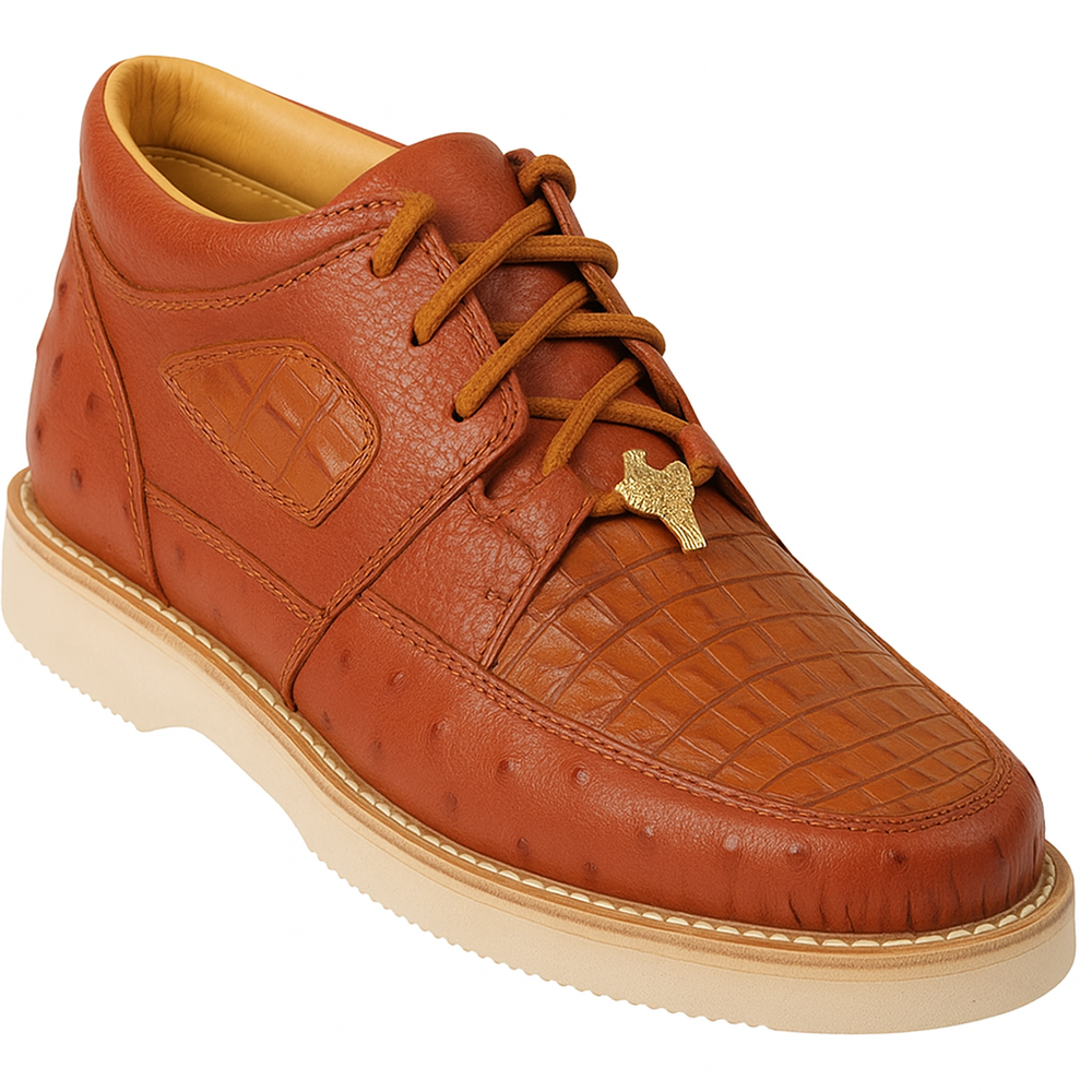 Men's Wild West Boots Caiman and Ostrich Skin Shoe 2ZA050203