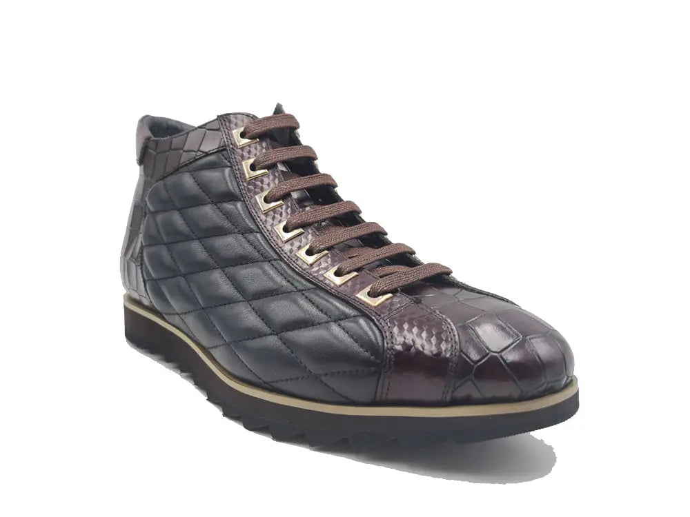 Carrucci Embossed Alligator High Top