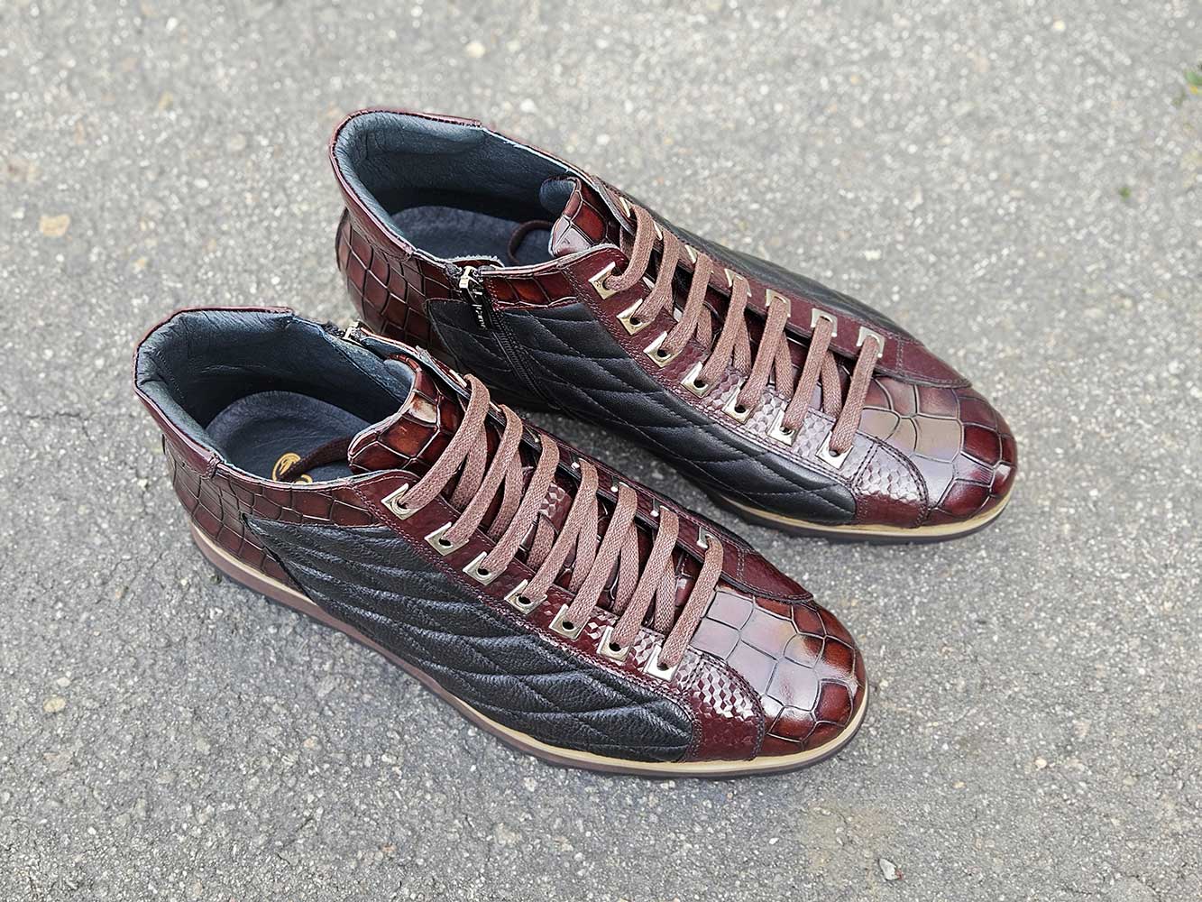 Carrucci Embossed Alligator High Top