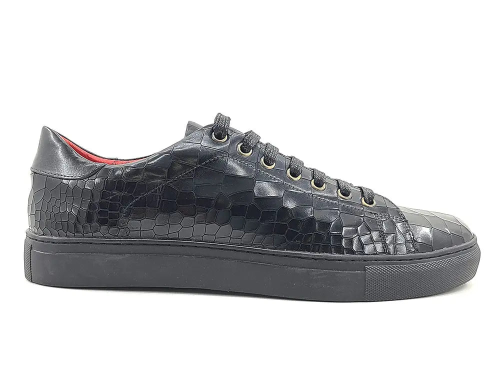 Carrucci Embossed Leather Fashion Sneaker