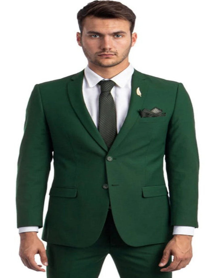 Emerald Green Suit - Slim Fit Wedding Green Groomsmen Suits