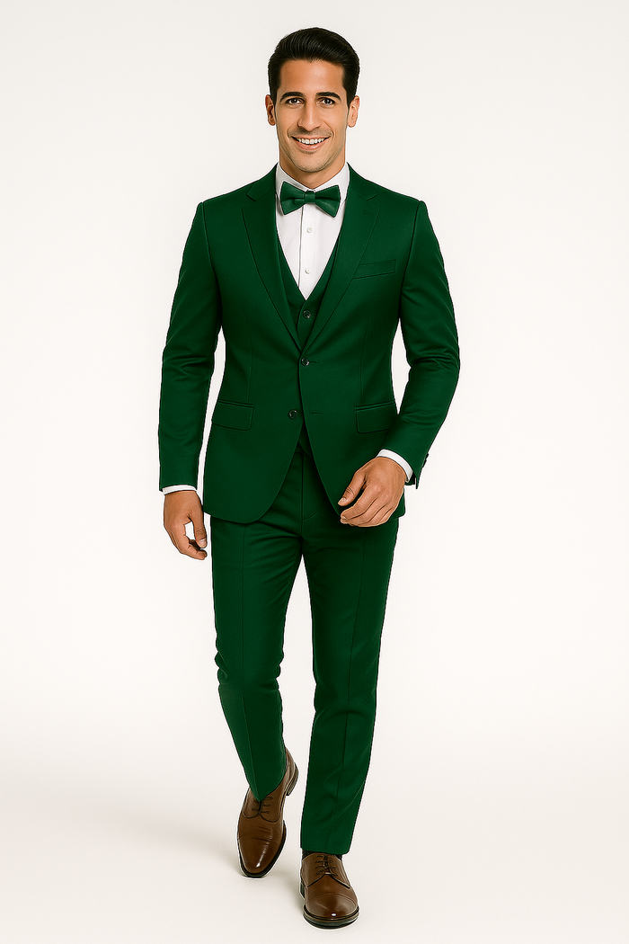 Groomfit-Emerald Green-satin-tuxedo-ensemble