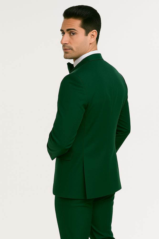 Groomfit-Emerald Green-satin-tuxedo-ensemble