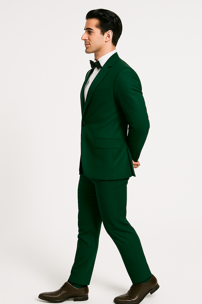Groomfit-Emerald Green-satin-tuxedo-ensemble