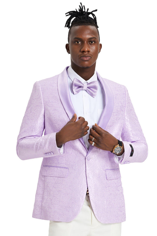 Men's Silver Sharkskin Tuxedo in Slim Fit
