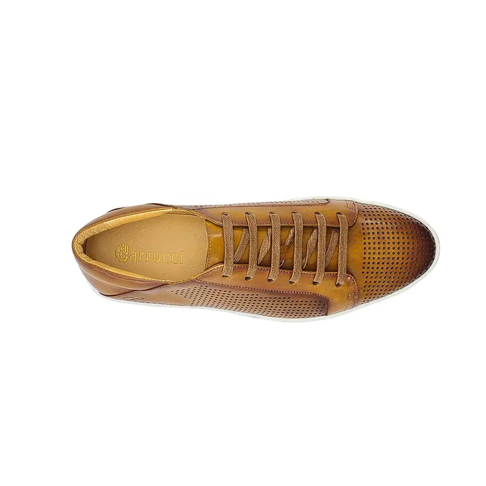 Carrucci Fashion Lace-up Leather Sneaker
