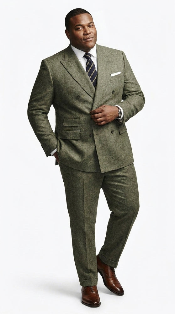 Men’s Grey Kingsman Inspired Double Breasted Suit, Colin Firth Style Peak Lapel Formal Suit