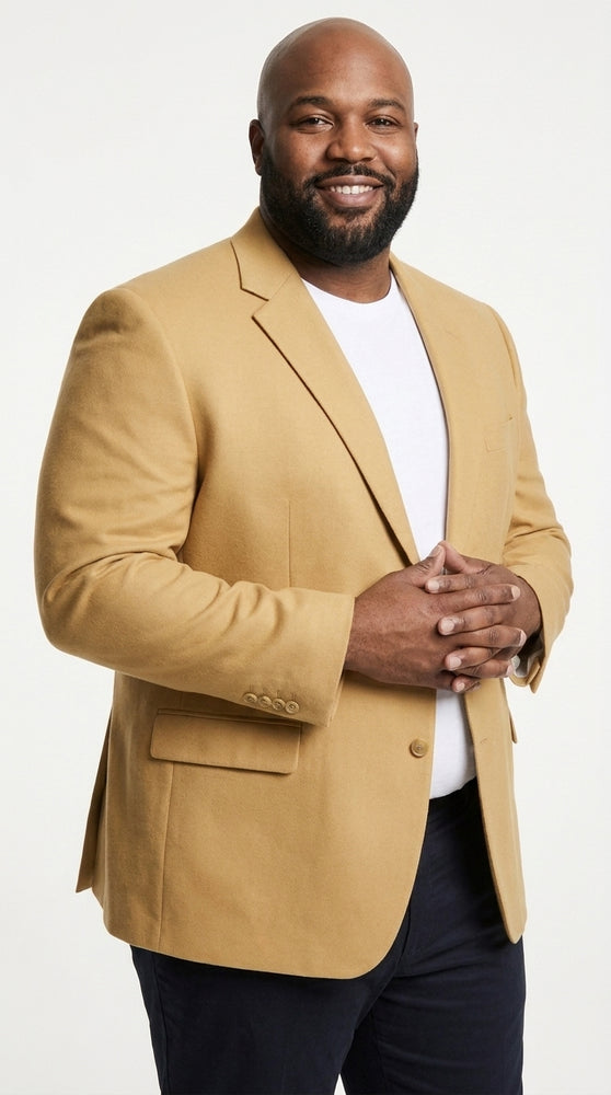Men’s Gold Blazer – Classic Two-Button Dinner Jacket for Weddings, Parties and Formal Events