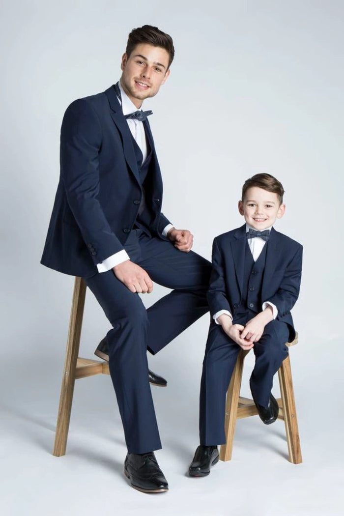 Father Son Duo Suit Stylish Navy Blue Suit Party & Events Wear Matching Suit