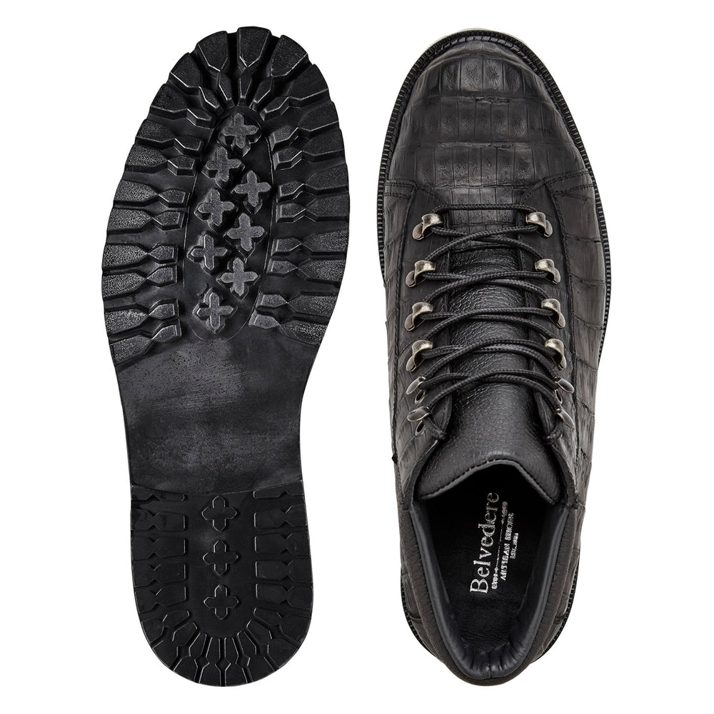Belvedere Felipe Black Oiled Leather Luxury Dress Shoe