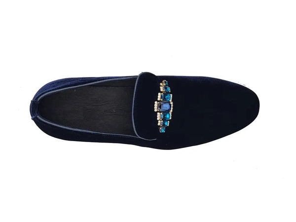 Carrucci Formal Velvet Loafer with studs