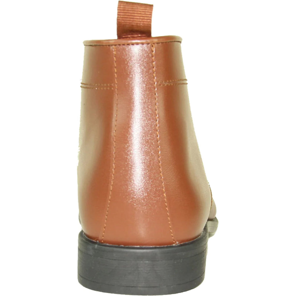 Cheap Discounted Priced - Brown Men's Formal Ankle Boot for Prom 2025 & Wedding Events