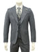 Grey Pinstripe Slim Fit 3-Piece Suit — front view