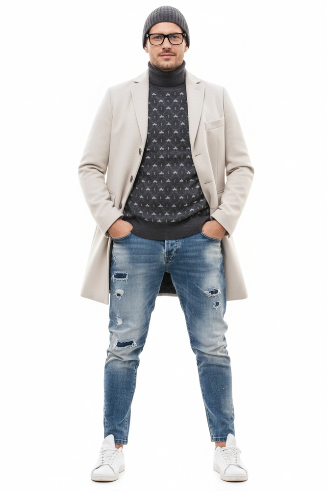 Light Tan Overcoat - Beige Sand Color Light Carcoat