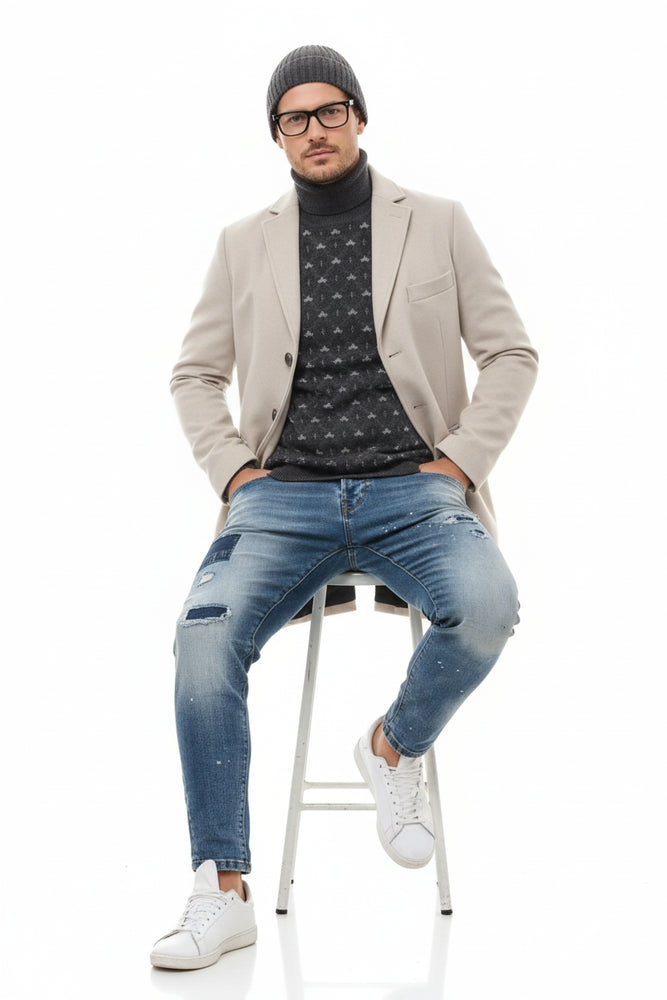 Light Tan Overcoat - Beige Sand Color Light Carcoat