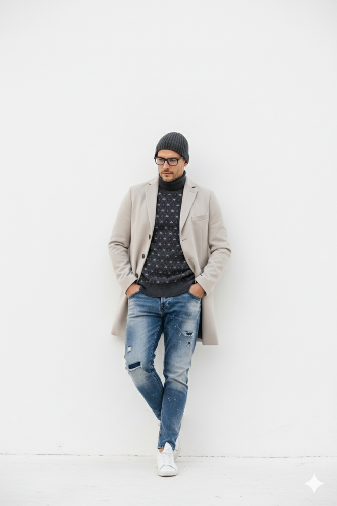 Light Tan Overcoat - Beige Sand Color Light Carcoat