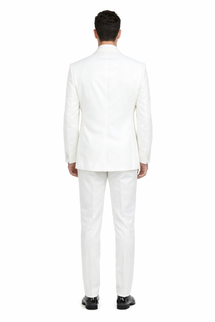 Gorgio White or Ivory Jacket with Shawl Lapel 1 button on sale online deal Fashion Tuxedo For Men