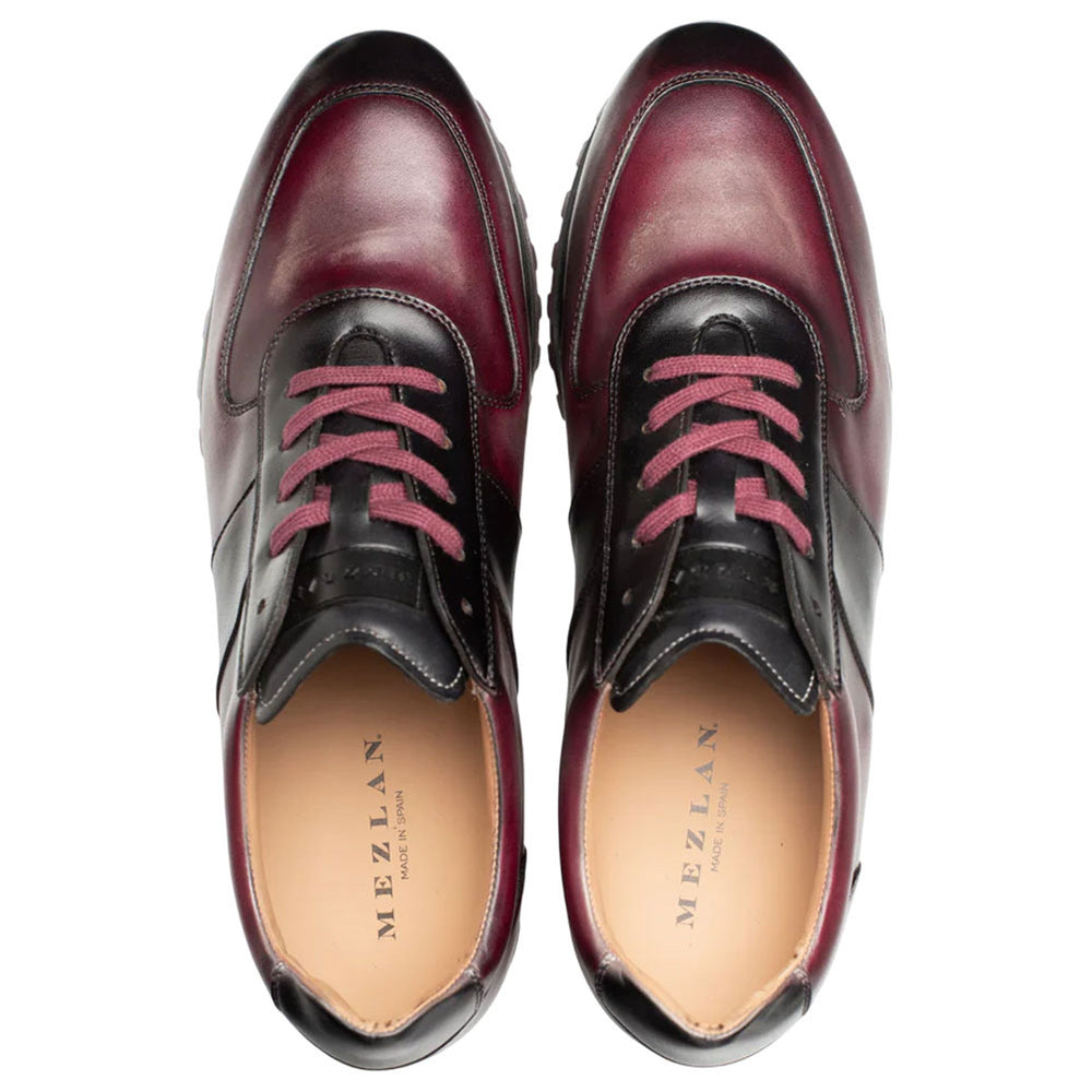 Men's Latini Graphite Multi-Tone Genuine Calfskin Sneakers By Mezlan Made In Spain Brand