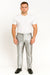 Gray Shiny Sharkskin Pant 