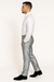 Gray Shiny Sharkskin Pant 