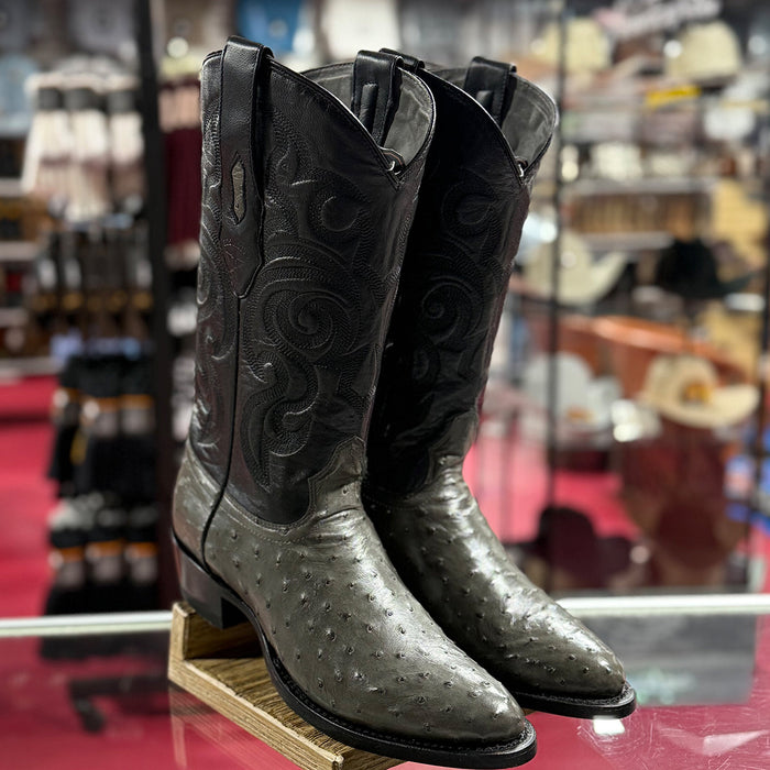 Grey Ostrich Boot