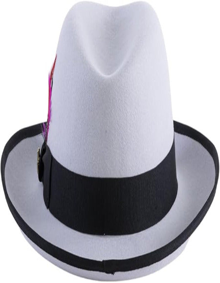 Premium Godfather Hat - Homburg Hat - Men's Homburg Grey-Black