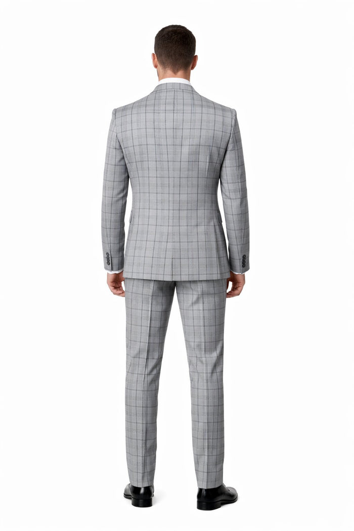 Granite Kensington Check 3-Piece Tailored Suit