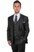 Men's Black Suit Three Piece Set by Stacy Adams - Wedding - Prom